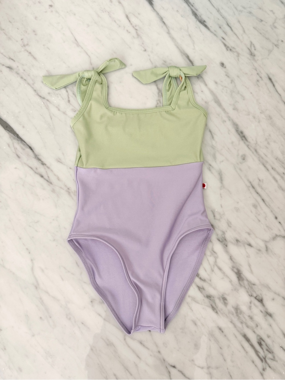 Yumiko Bow Marieke Lavendar/Green Girls Leotard Size 14